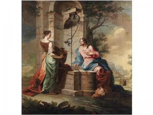 STÖBER Franz Joseph 1700-1700,Christus und Rebekka am Brunnen,1781,Hampel DE 2020-07-02