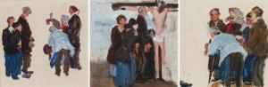 STÖHR Ernst 1860-1917,Crucifixion (Triptychon),1905,im Kinsky Auktionshaus AT 2020-12-15