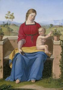 STÖHR Philipp,Madonna mit Kind in römischer Campagna-Landschaft,1819,Galerie Bassenge 2017-05-26