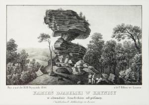 STĘCZYŃSKI Bogusz Maciej 1814-1890,Kamień djabelski w Krynicy,1848,Sopocki Dom Aukcjny PL 2022-09-14