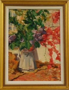 ST. GEORGE Willis 1914-1965,Floral Still Life,1955,Skinner US 2012-04-11