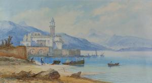 ST JOHN Edwin 1867-1910,Continental landscape with beach to foreground,Ewbank Auctions GB 2021-03-25