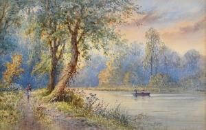 ST JOHN Edwin 1867-1910,FISHING ON THE RIVER,Ross's Auctioneers and values IE 2021-07-21