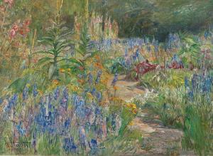 STAATS Gertrud 1859-1938,A Blossoming Summer Garden,1926,Palais Dorotheum AT 2020-09-23