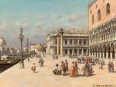 STACHE Ernst 1849-1895,Piazetta in Venice,Auctionata DE 2015-01-26
