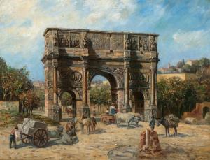 STACHE Ernst 1849-1895,Rome, View of the Arch of Constantine,Palais Dorotheum AT 2022-11-08