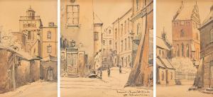 STACHOWICZ Wladyslaw 1911-1979,Fragment z Rynku Starego Miasta,Desa Unicum PL 2020-02-25