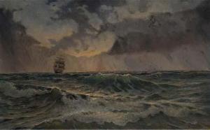 STACHOWSKI Wladyslaw 1852-1932,A two-masted barque in choppy waters,Christie's GB 2002-01-17
