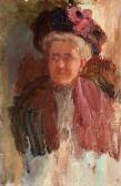 STACKELBERG Karin 1877-1957,Lady wearing a hat,Bukowskis SE 2012-12-04