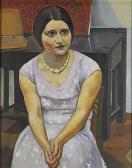STACKPOLE Ralph W. 1885-1973,Woman with White Beads,Clars Auction Gallery US 2015-06-28