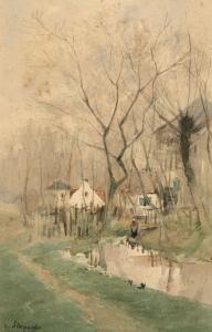 STACQUET Henri 1838-1906,Paysage à Woluwe,Artcurial | Briest - Poulain - F. Tajan FR 2023-09-26