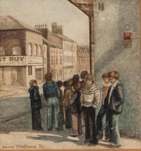 STAFFORD ANNE,Group of Youths on a Street Corner,1976,Capes Dunn GB 2020-10-06