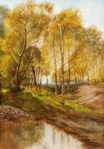 STAHL Emile 1847-1938,Forest landscape with stream,Kaupp DE 2013-10-04