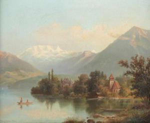 STAHLY RYCHEN Gottfrie 1840-1920,Blick auf den Thuner See,Von Zengen DE 2017-12-01
