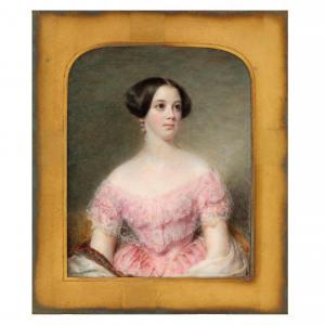 STAIGG Richard Morrell 1817-1881,Portrait Miniature of A Beauty,1852,Leland Little US 2024-03-15