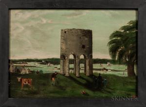 STAIGG Richard Morrell 1817-1881,Viking Tower, Newport, Rhode Island,1835,Skinner US 2018-08-12