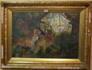 staines p h 1800-1800,Tigers on the prowl,Bellmans Fine Art Auctioneers GB 2019-05-13