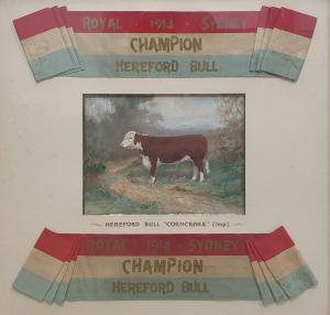 STAINFORTH Martin 1866-1957,Hereford Bull Corncrake (Imp),1915,Raffan Kelaher & Thomas AU 2022-05-03