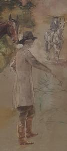 STAINFORTH Martin 1866-1957,untitled (Girl with horses),Raffan Kelaher & Thomas AU 2022-05-03