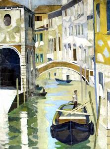 STALKER MILLER Thomas Frederick 1912-2006,Venetian scene of a canal viewed from ,Canterbury Auction 2015-12-08
