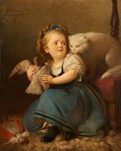 STALLAERT Joseph 1823-1903,"Marie à quatre ans et six mois en 1865",Horta BE 2021-05-17