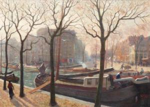 STALLER Gerard Johan,A view of the Westerstraat, next to the Noordermar,1915,Venduehuis 2021-05-26