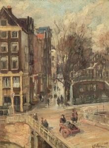 STALLER Gerard Johan 1880-1956,"Blauwburgwal", Amsterdam,1915,AAG - Art & Antiques Group 2022-07-04