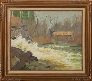 STALTER Richard 1934,Covered Bridge,Stair Galleries US 2014-11-14
