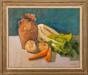 STALTER Richard 1934,Still Life with Pitcher and Vegetables,Stair Galleries US 2014-11-14