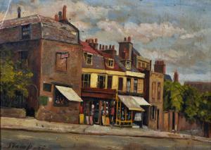 STAMP Ernest 1869-1942,Old Buildings, Top of Heath Street, Hampstead,1935,John Nicholson 2019-10-02