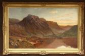 STAN L,Mountain and Lake Scene with a shepherd herding cattle,Clars Auction Gallery US 2009-03-07