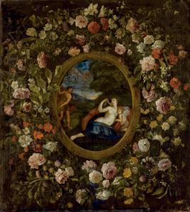 STANCHI ANNA 1640-1650,Vénus, Apollon et l'Amour entourés d'une couronne ,Christie's GB 2010-06-23