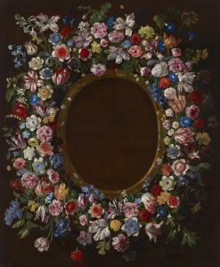 STANCHI Giovanni 1608-1672,A garland of tulips, narcissus, hyacinths, roses, ,Christie's 2024-01-31