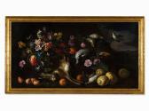 STANCHI Giovanni 1608-1672,Hunting Still Life with Flowers,Auctionata DE 2015-12-03