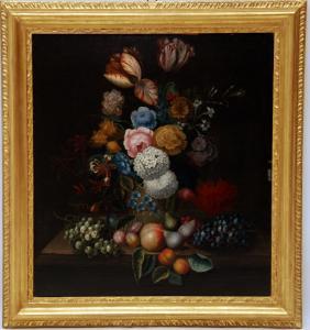 Stanchi Giovanni, Niccolò e Angelo,vaso di fiori con frutta,sec.XVII,Casa d'Aste Martini 2017-12-09