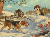 Stanford Fenelle 1909-1995,A Beagle with her puppies,Aspire Auction US 2022-06-09