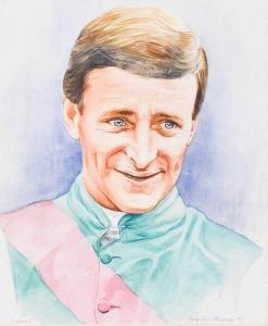 STANHOPE Jacqueline,Portrait of Pat Eddery wearing the colours of Prin,1989,Tennant's 2023-02-24