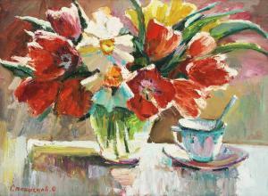 STANICHNOV Oleg 1987,Tulips,Sworders GB 2023-06-04