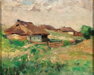 STANISLAWSKI Jan 1860-1907,A Landscape with Farmhouses,Palais Dorotheum AT 2024-04-25