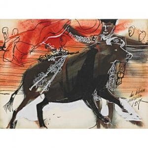 STANLEY BLOOM DON 1932,toreador and bull, Mexico,1957,Rago Arts and Auction Center US 2013-04-19