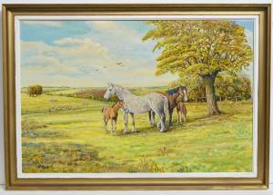 STANLEY Clark 1888-1942,Horses and Their Foals Grazing,20th Century,Anderson & Garland GB 2023-09-07