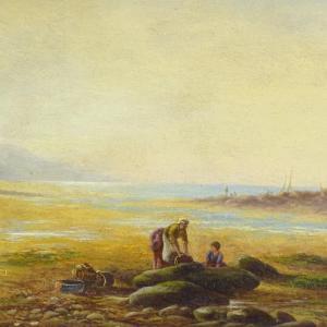 STANLEY Cyril 1800-1800,Beach scene at low tide,1880,Burstow and Hewett GB 2019-08-21