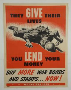 STANLEY Frederic 1892-1967,They Give Their Lives You Lend Your Money,1945,Quinn & Farmer 2019-11-16