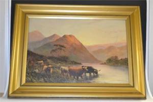 Stanley Graham,Highland Cattle By The Loch,Bamfords Auctioneers and Valuers GB 2015-07-22