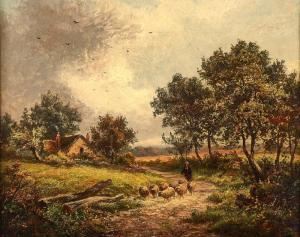 STANLEY H.E,(2) Shepherd and flock,19th century,Bellmans Fine Art Auctioneers GB 2021-09-07