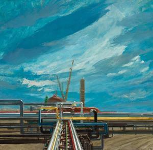 STANLEY Meltzoff 1917-2006,Untitled (pipelines),Swann Galleries US 2022-06-09