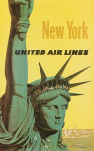 STANLEY Sidney Walter 1890-1956,NEW YORK / UNITED AIR LINES,1960,Swann Galleries US 2018-03-01