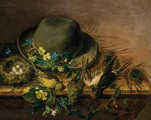 STANNARD Emily 1875-1907,Still Life with Hat, Bird, and Eggs,Shannon's US 2016-01-14