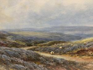 STANNARD Joan Molyneux 1903-1942,sheep grazing among moorland,Reeman Dansie GB 2021-05-31