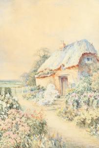 STANNARD John 1794-1882,A Thatched Cottage with Flowers in Bloom,John Nicholson GB 2020-09-25